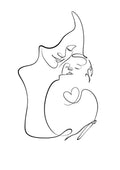 Custom personalized Family Line Art from a Photo
