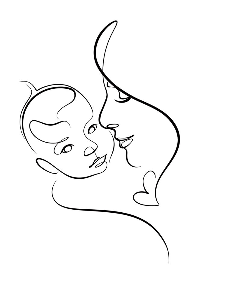Custom personalized Family Line Art from a Photo