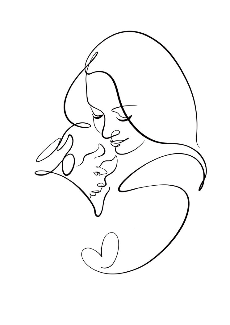 Custom personalized Family Line Art from a Photo
