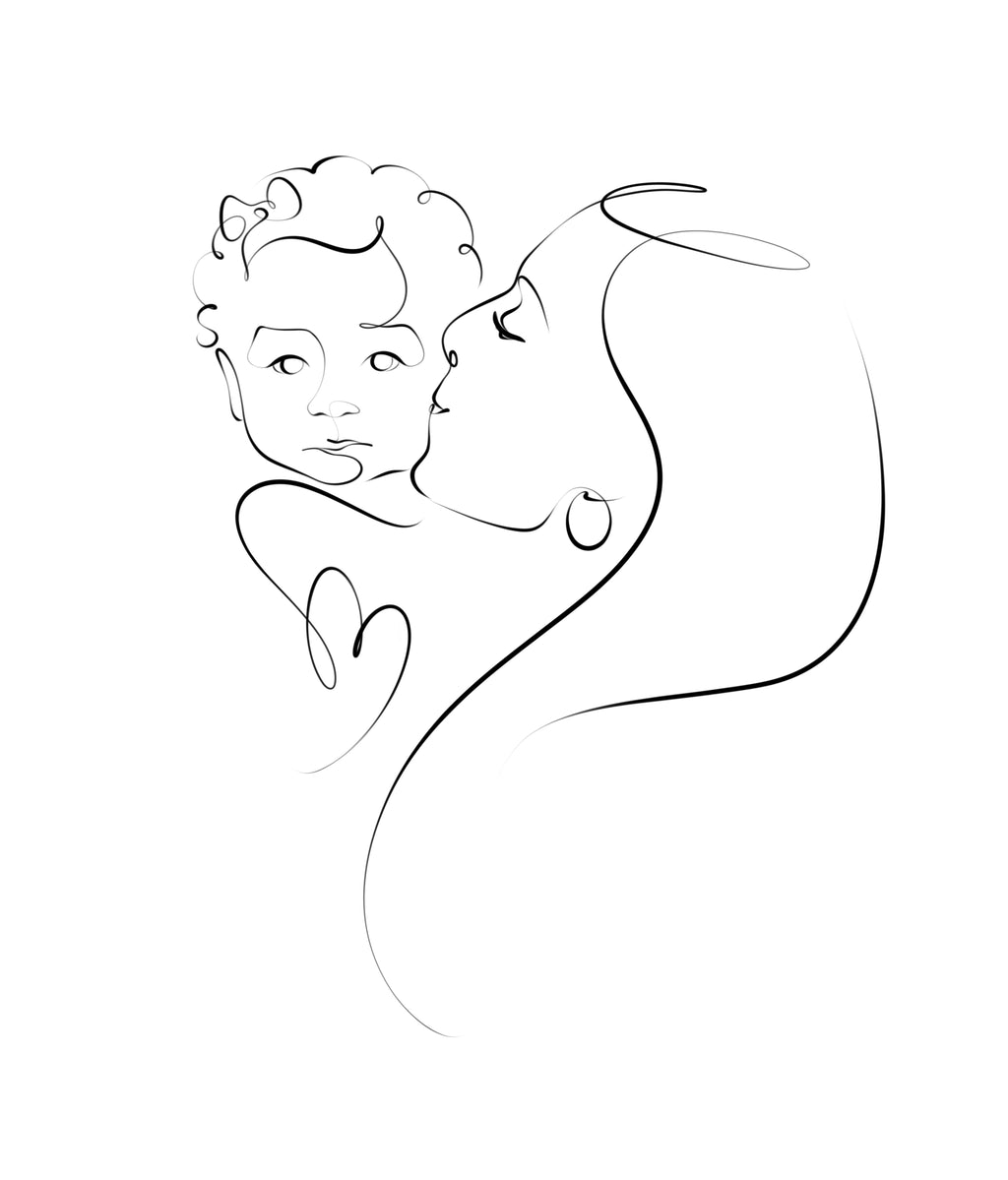Custom personalized Family Line Art from a Photo