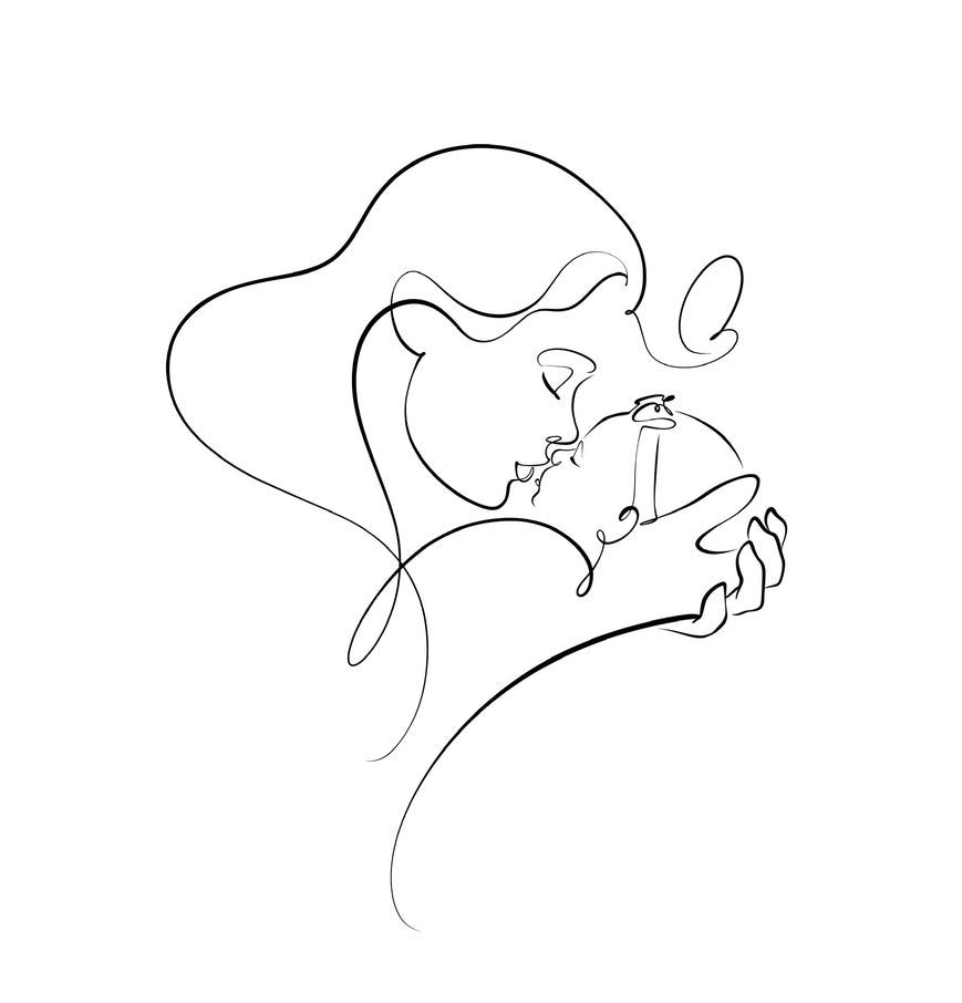 Custom personalized Family Line Art from a Photo